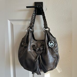 Michael Kors Gunmetal Metallic Shoulder Bag